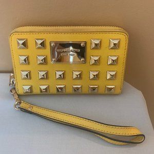 Michael Kors Yellow Embellished wrsitlet